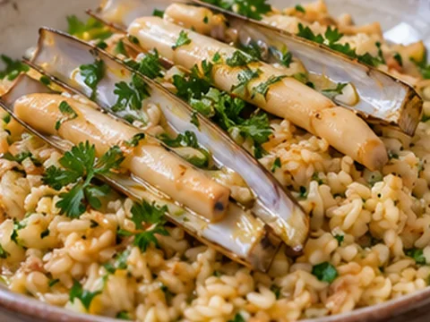 Arroz de Lingueirão — Imagem ilustrativa criada digitalmente