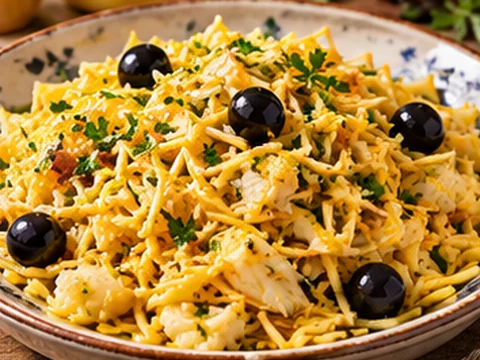 Bacalhau à Brás — Imagem ilustrativa criada digitalmente