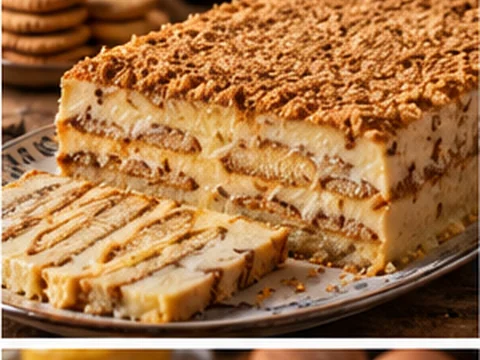Bolo de Bolacha — Imagem ilustrativa criada digitalmente